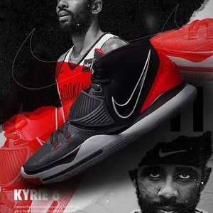 New Nike Kyrie 6 Blk Red Mens Size 12 Basketball